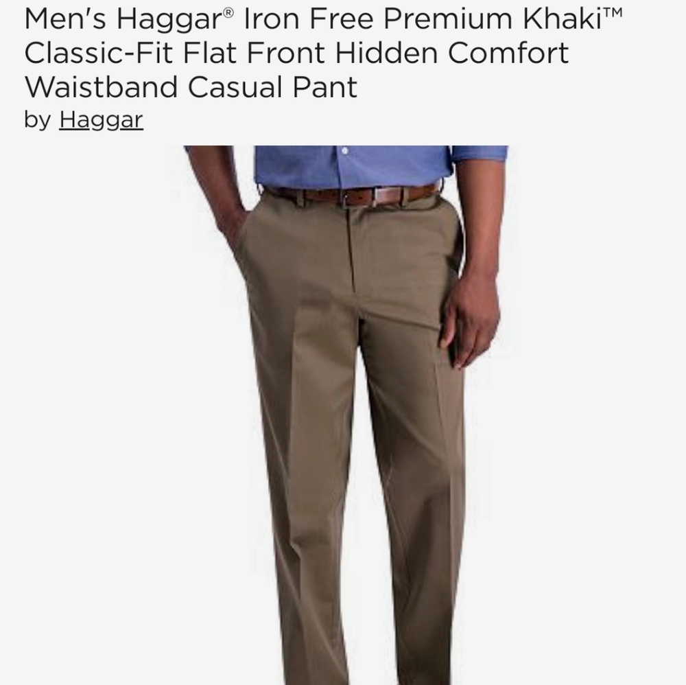 Haggar No Iron classic fit Khaki